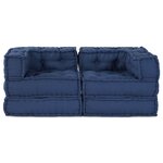 vidaXL Unité de canapé modulaire 2 Pièces Indigo 140 x 70 x 56 cm Tissu