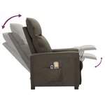 vidaXL Fauteuil électrique de massage Marron Tissu