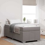 vidaXL Cadre de lit avec matelas Taupe 100 x 200 cm tissu