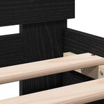 vidaXL Cadre de lit Chêne noir 180 x 200 cm Bois d'ingénierie