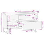vidaXL Meuble TV 80x34x46 cm bois d'acacia massif