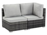 Salon jardin méridienne 2 pcs "Ibiza" - Florida - Gris