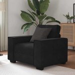 vidaXL Fauteuil noir 60 cm velours