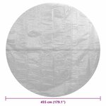 vidaXL Film solaire de piscine flottant PE 455 cm Gris