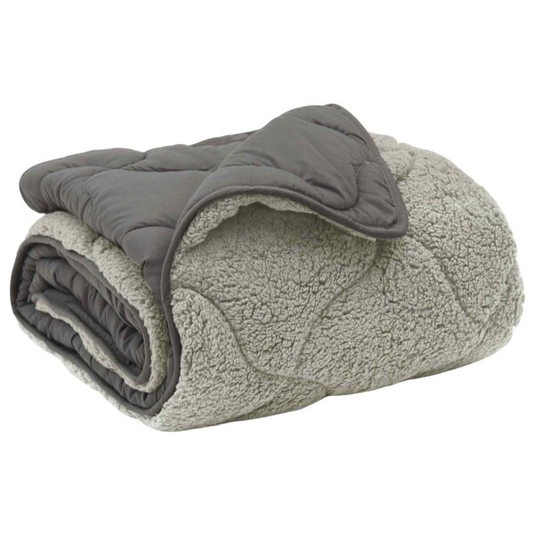 vidaXL Duvet d'hiver 135 x 200 cm Hiver Gris clair Respirant