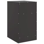 vidaXL Table de chevet noir 34 5x39x62 cm acier