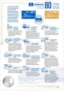 Document philatélique - 80 ans de l'UNESCO