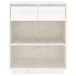 vidaXL Armoire console Blanc 60x34x75 cm Bois de pin solide