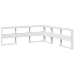 vidaXL Lit bibliothèque sans matelas blanc 120x190 cm bois pin massif