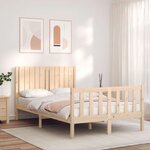vidaXL Cadre de lit sans matelas bois de pin massif