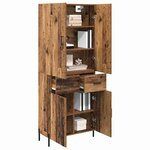 vidaXL Haut Armoire Bois Ancien 69 5 x 34 x 180 cm Bois d'ingénierie