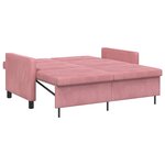 vidaXL Canapé-Lit Rose Tissu