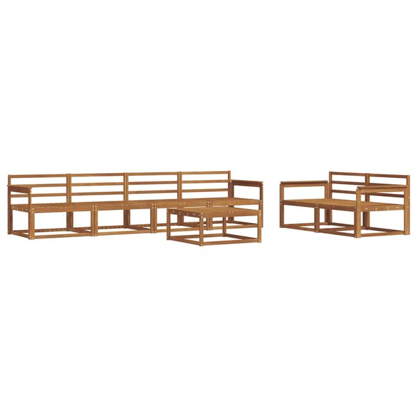 vidaXL Ensemble de canapés d'extérieur 7 Pièces Naturel