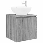 vidaXL Vanité de lavabo mural Sonoma gris 49 5 x 44 5 x 65 cm