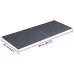 vidaXL Tapis d'escalier autocollants Rectangulaire 15 Pièces 60x25 cm