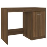 Bureau table poste de travail meuble d'ordinateur informatique étude chêne 100 x 50 x 76 cm bois d'ingénierie brun 02_0023599