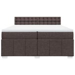 vidaXL Sommier à lattes de lit avec matelas Marron foncé 200x200 cm
