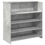 vidaXL Bureau de réception gris béton 100x50x103 5cm bois d'ingénierie