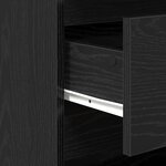 vidaXL Buffet avec tiroir 2 Pièces Noir 70 x 41 x 75 cm Bois d'ingénierie