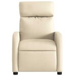 vidaXL Fauteuil inclinable Crème Tissu