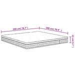 vidaXL Matelas à ressorts bonnell moyen 180x200 cm