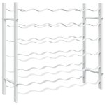 vidaXL Casier à bouteilles pour 36 bouteilles Blanc Métal