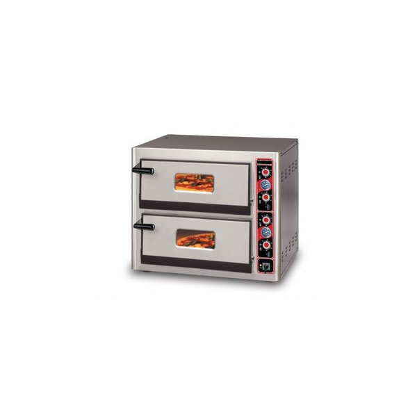 Four a pizza electrique 4+4 pizzas diam. 30 cm -  - acier inoxydable