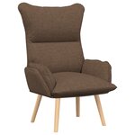 Chaise Relaxante vidaXL en Tissu Marron