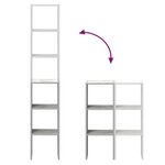 vidaXL Bibliothèques 2 Pièces empilable gris béton bois d'ingénierie