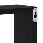 vidaXL Cube mural Chêne noir 96 x 12 x 64 cm Bois d'ingénierie