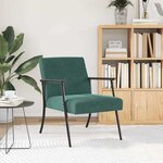 vidaXL fauteuil Vert foncé 59 x 75 x 78 cm Velours