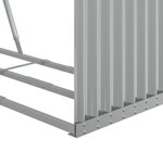 vidaXL Porte-bûches gris clair 120x45x210 cm acier galvanisé