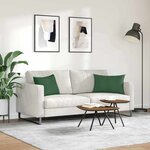 vidaXL Coussins de canapé 2 Pièces Vert foncé 60 x 40 cm