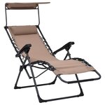 vidaXL Chaise pliable de terrasse Textilène Taupe