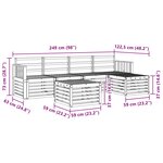 vidaXL Ensemble de canapés d'extérieur 6 Pièces Naturel
