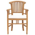 vidaXL Ensemble à dîner de jardin 9 Pièces avec coussins Teck solide