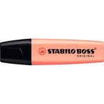 Surligneur boss original pastel pte biseautée 2 - 5 mm pêche pastel stabilo