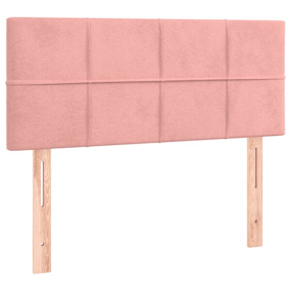 vidaXL Tête de lit Rose 90x5x78/88 cm Velours