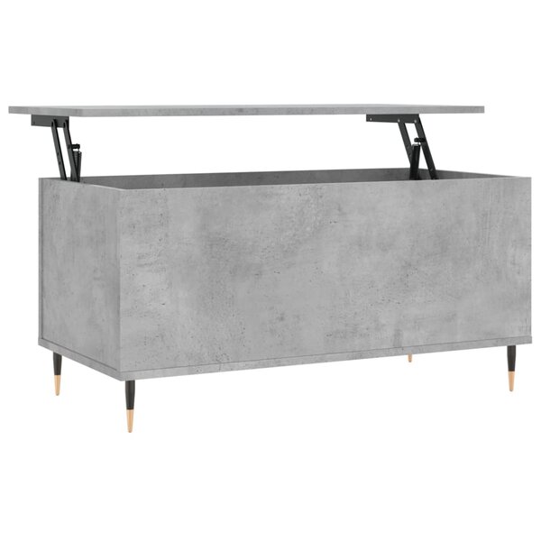 vidaXL Table basse Gris béton 90x44 5x45 cm Bois d'ingénierie