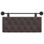 vidaXL Tête de lit suspendue Marron foncé Tissu