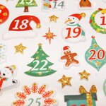 Stickers mousse 3d - calendrier de l'avent