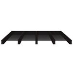 vidaXL Lit de palette sans matelas noir bois massif