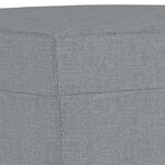 vidaXL Canapé à 3 places avec repose-pieds Gris clair 180 cm Tissu