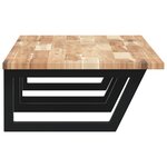 vidaXL Étagère de vasque murale acier et bois massif d'acacia