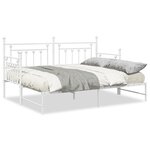 Lit daybed vidaXL avec tiroir blanc 80x200 cm en acier