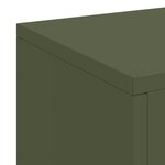 vidaXL Supports de Plante d'Extérieur Pilier 3 Pièces Acier Vert Olive
