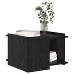 vidaXL Table basse Chêne noir 50 5 x 50 x 33 cm Bois d'ingénierie