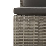 vidaXL Canapé de jardin 2 places avec coussins Gris Résine tressée