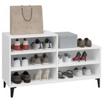 vidaXL Armoire à chaussures Blanc 102x36x60 cm Bois d'ingénierie