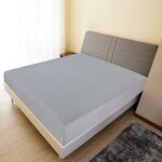 vidaXL Draps-housses Jersey 2 Pièces Gris 100x200 cm Coton